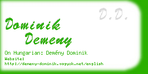 dominik demeny business card