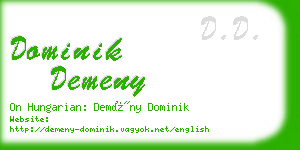 dominik demeny business card